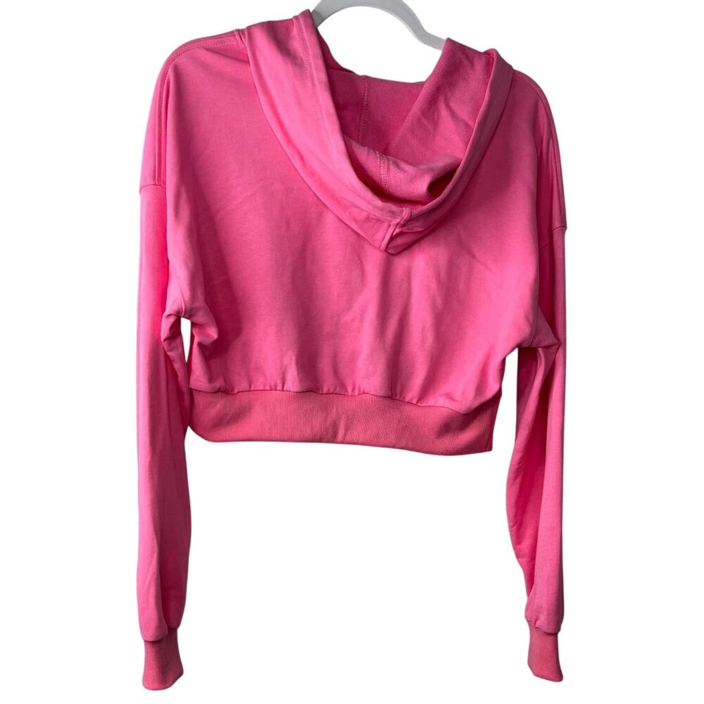 Bubble Gum Pink Keyhole Crop Sweatshirt XL - Picture 2 of 7